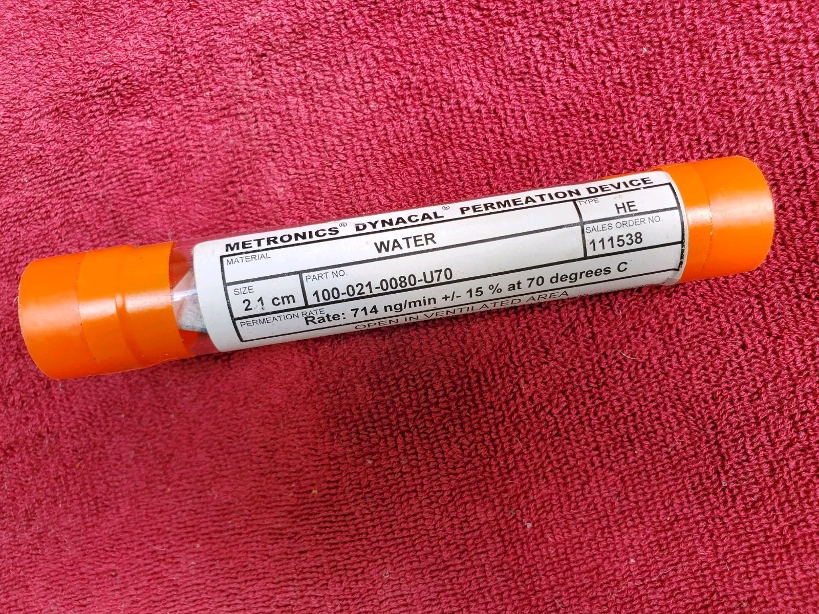 Metronics Dynacal Permeation Device Part No. 100-021-0080-U70 – New lot of 8