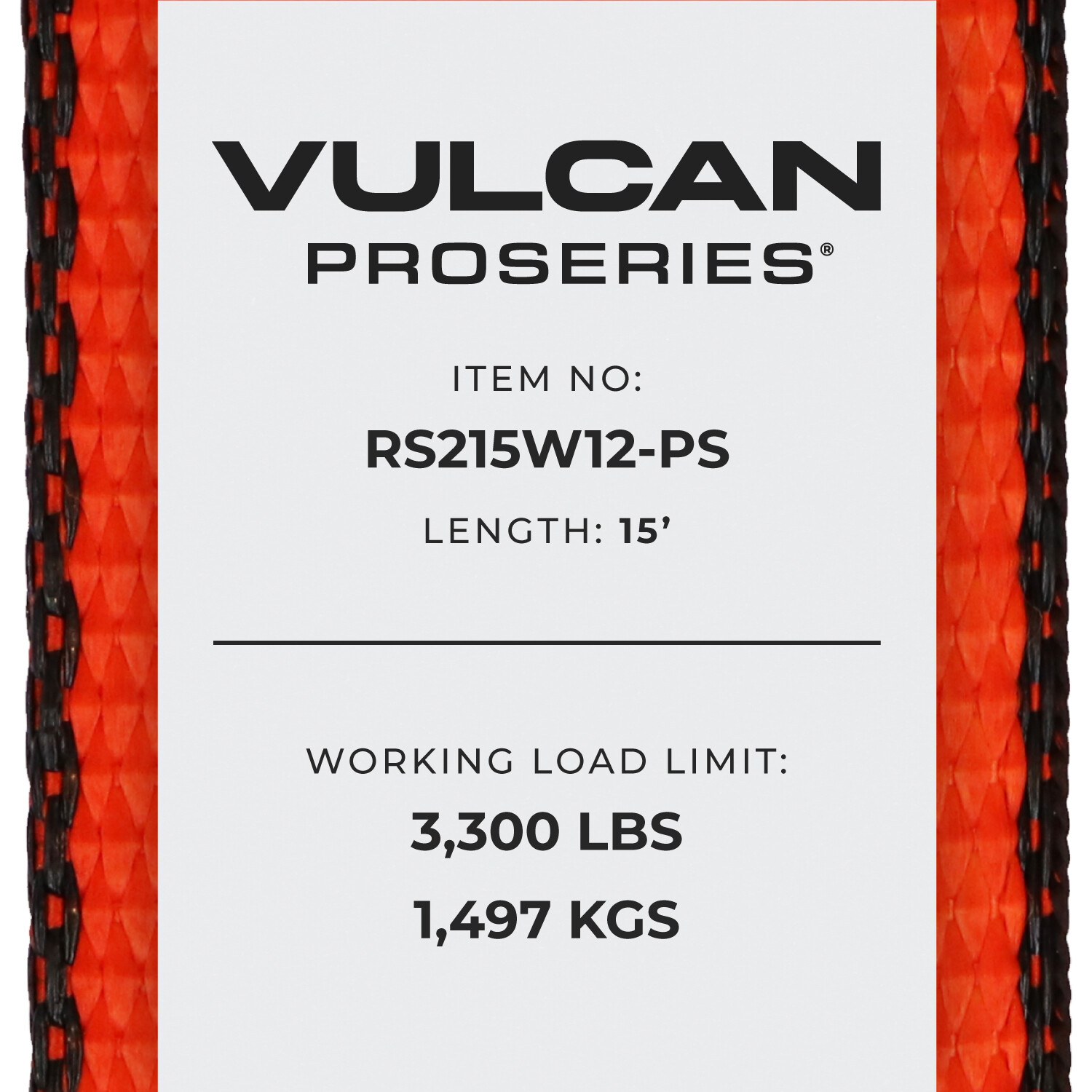 VULCAN PROSeries Ratchet Strap – Wire Hooks – 2″x15′ – 4 Pack – 3300 lbs SWL
