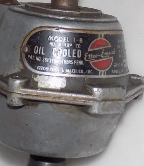 ETTCO-EMRICK MODEL 1-B TAPPER NO.6 TAP TO 1/4″ TAP STEEL CLUTCH OIL COOLED