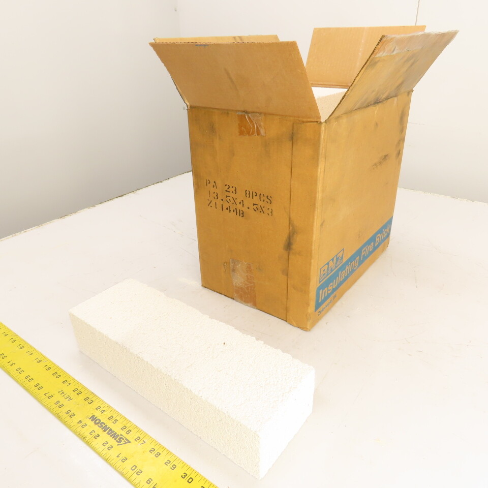 BNZ PA-23 Insulating Fire Brick 2300° 13.5″ x 4.5″ x 3″ Box Of 8