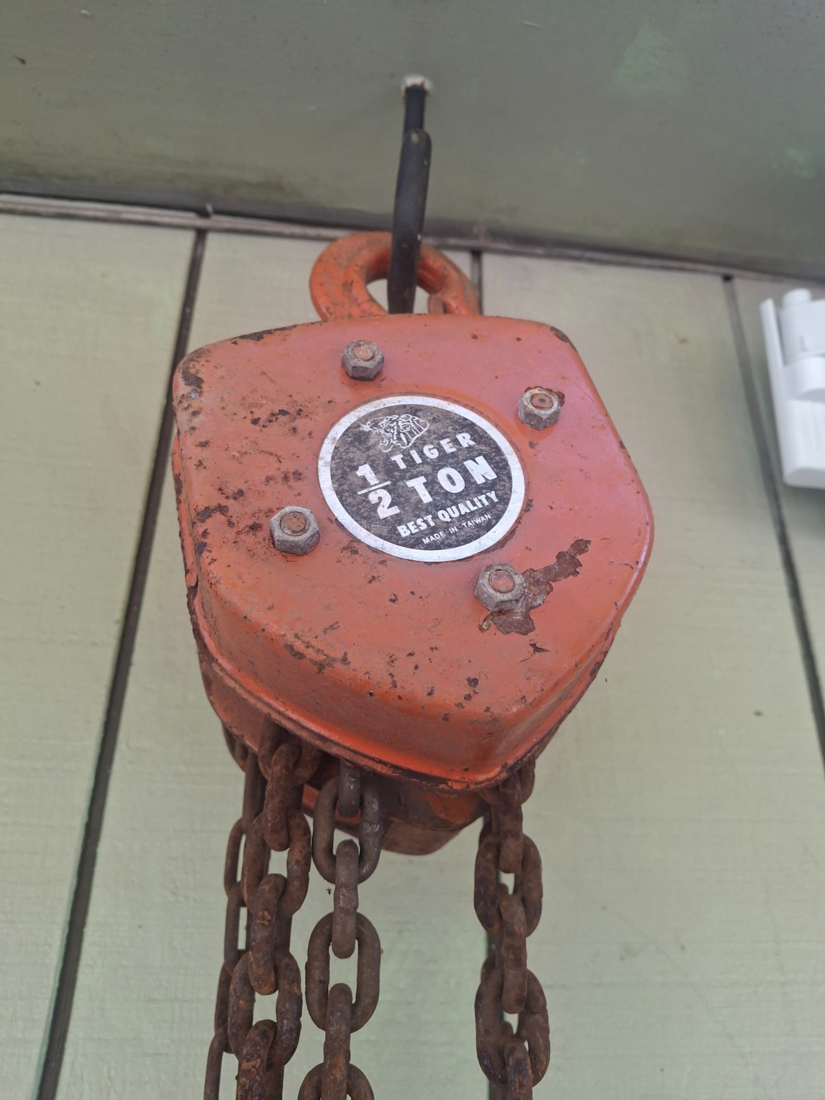 Tiger Tom 1/2 Ton Manual Hand Chain Hoist 9″ Long 1/4 Thick 5 Ft Pull Chain