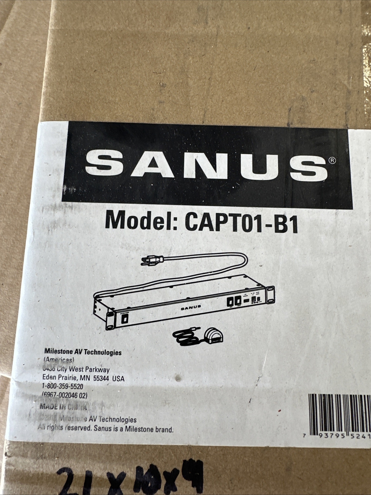 SANUS Classic CAPT01-B1 EcoSystem Multi-Volt Power Supply