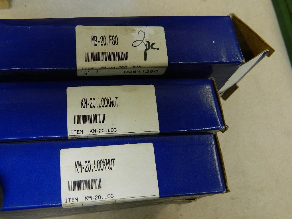 FAG KM20 Bearing Locknut 2pcs MB-20 FSQ Lock Washer 2pcs MB20 NEW