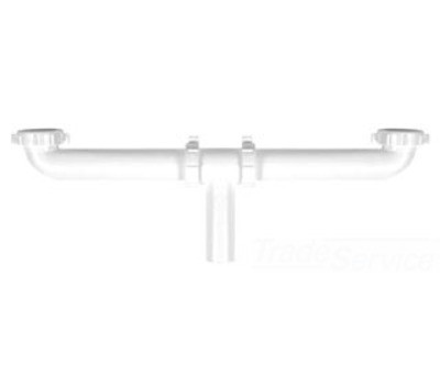 Dearborn P9123A Center Outlet Waste 1-1/2 x 16 inches White
