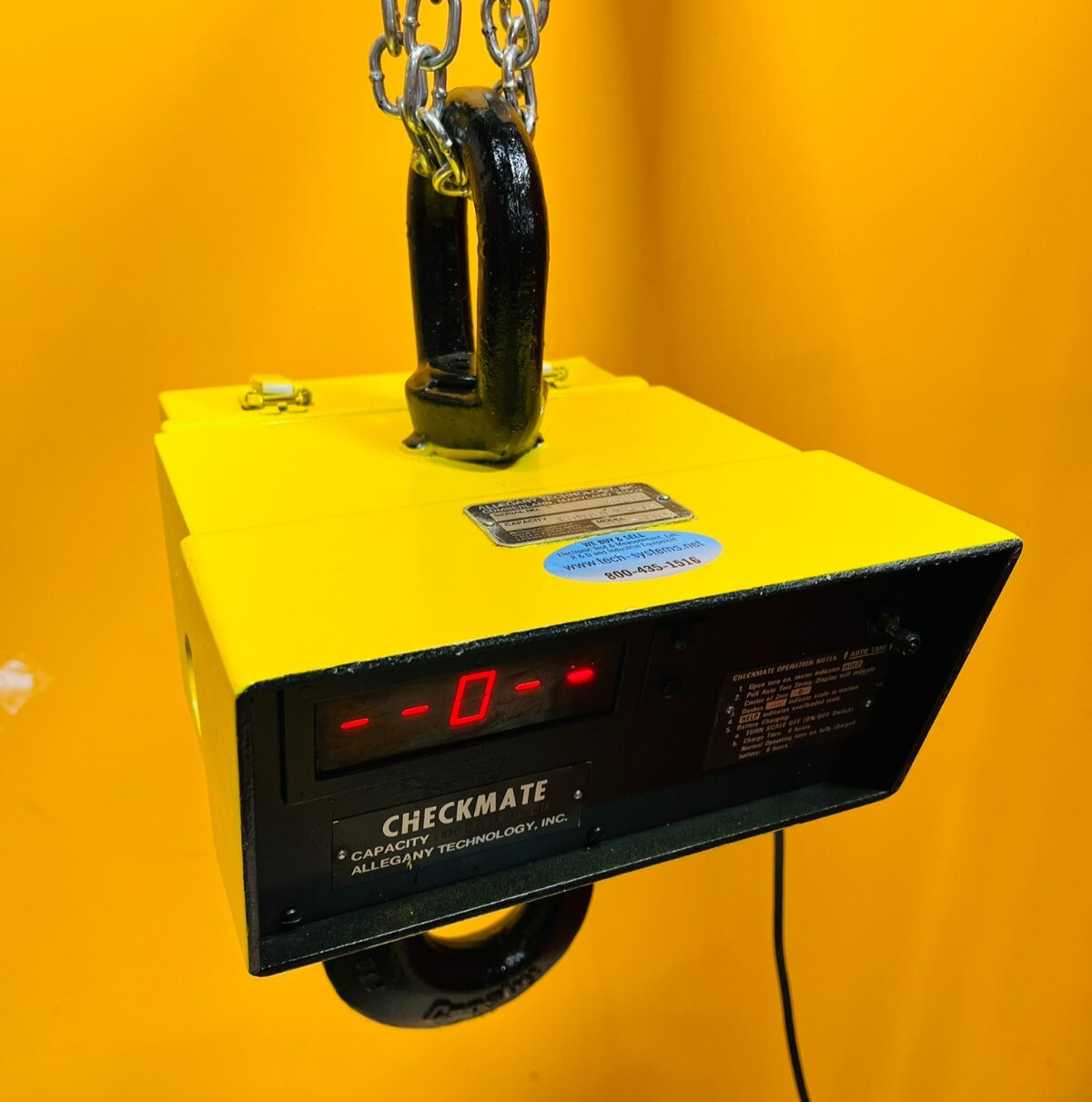 Allegany Technology CM-10K 10,000 lbs 5 Tons Checkmate Crane Scale Tested!