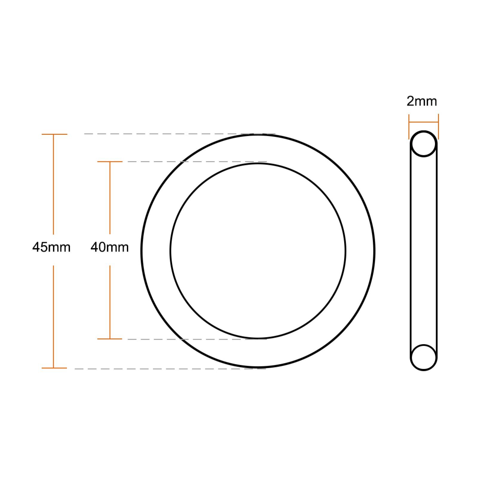 41x45x2mm Oil Gas Seal Tap Washer Gasket Sealing Rings Clear White 6 pc