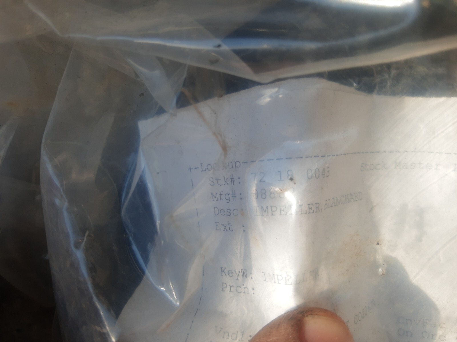 HUGE NEW Old Stock Blanchard Grinder Impeller heavy duty pn# 08862 08882 8862