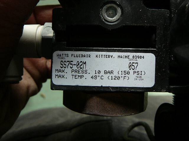 WATTS SOFT START VALVE SS75-02M 150PSI & B75-02DJCG PNEUMATIC REGULATOR 300PSI