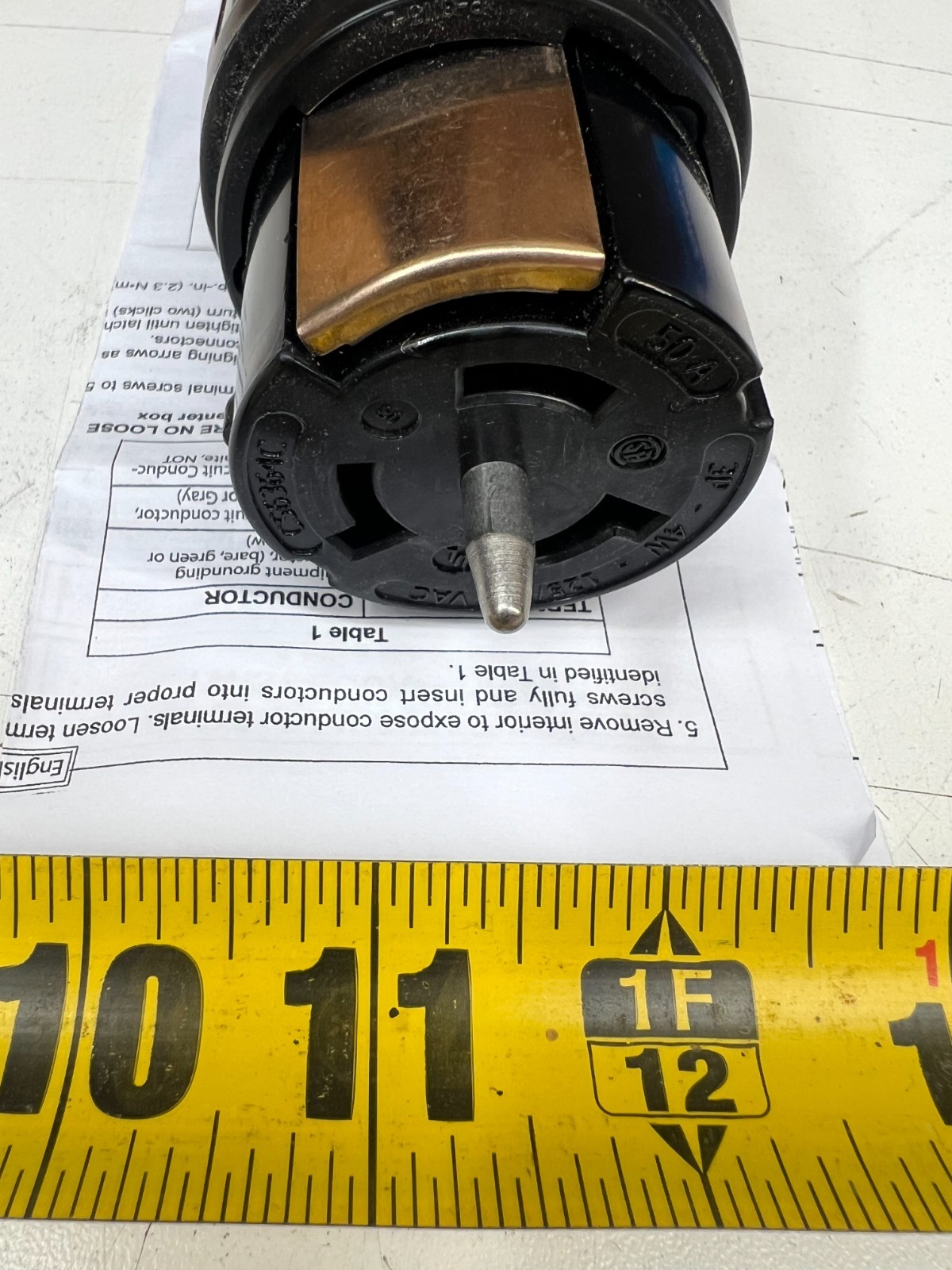 Hubbell CS6364C Locking Connector 50 Amp 125/250V 3 Pole 4 Wire HD Industrial