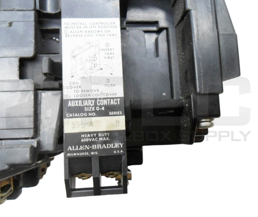 ALLEN BRADLEY 500F-BOD92 /B CONTACTOR W/ CB236 COIL W/ 595-A /B AUX CONTACT