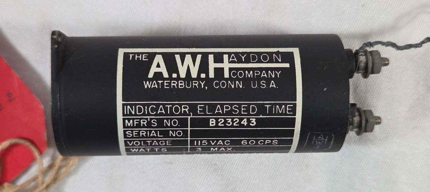 A.W. Haydon Waterbury Ct #B23243 Elapsed Tiime Indicator, Small 1 1/2″ Diam.