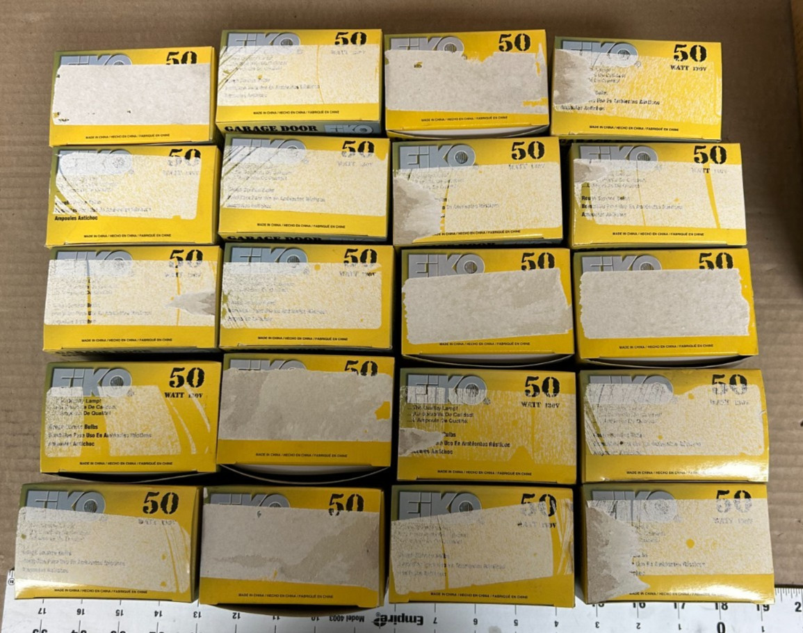 Eiko 50W Rough Service Light Bulb 2 Pack 130V 50A/RS