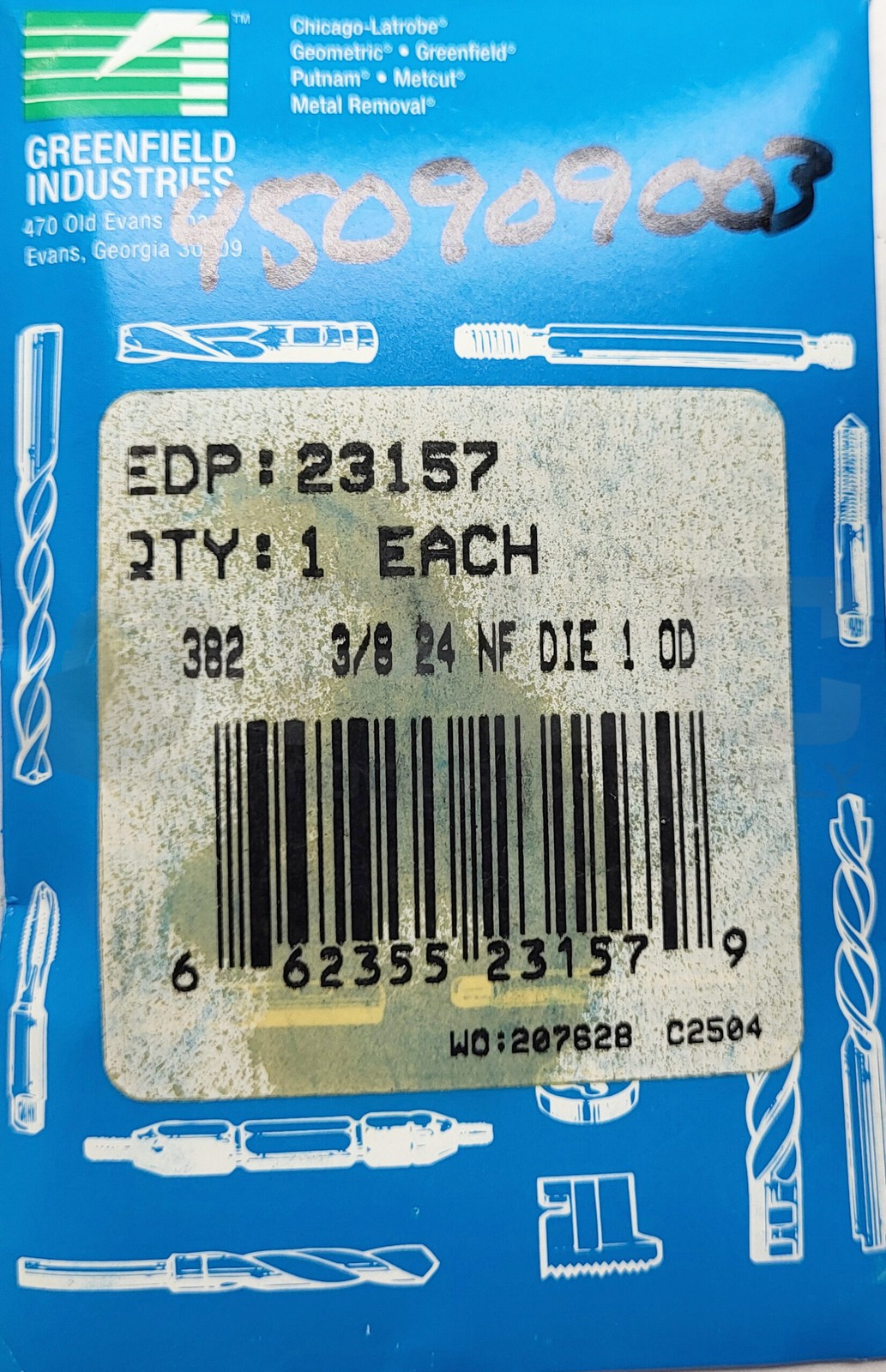 LOT OF 2 NEW GREENFIELD INDUSTRIES 23157 ADJUSTABLE DIE 3/8″ 24 NF 1″ OD *READ*