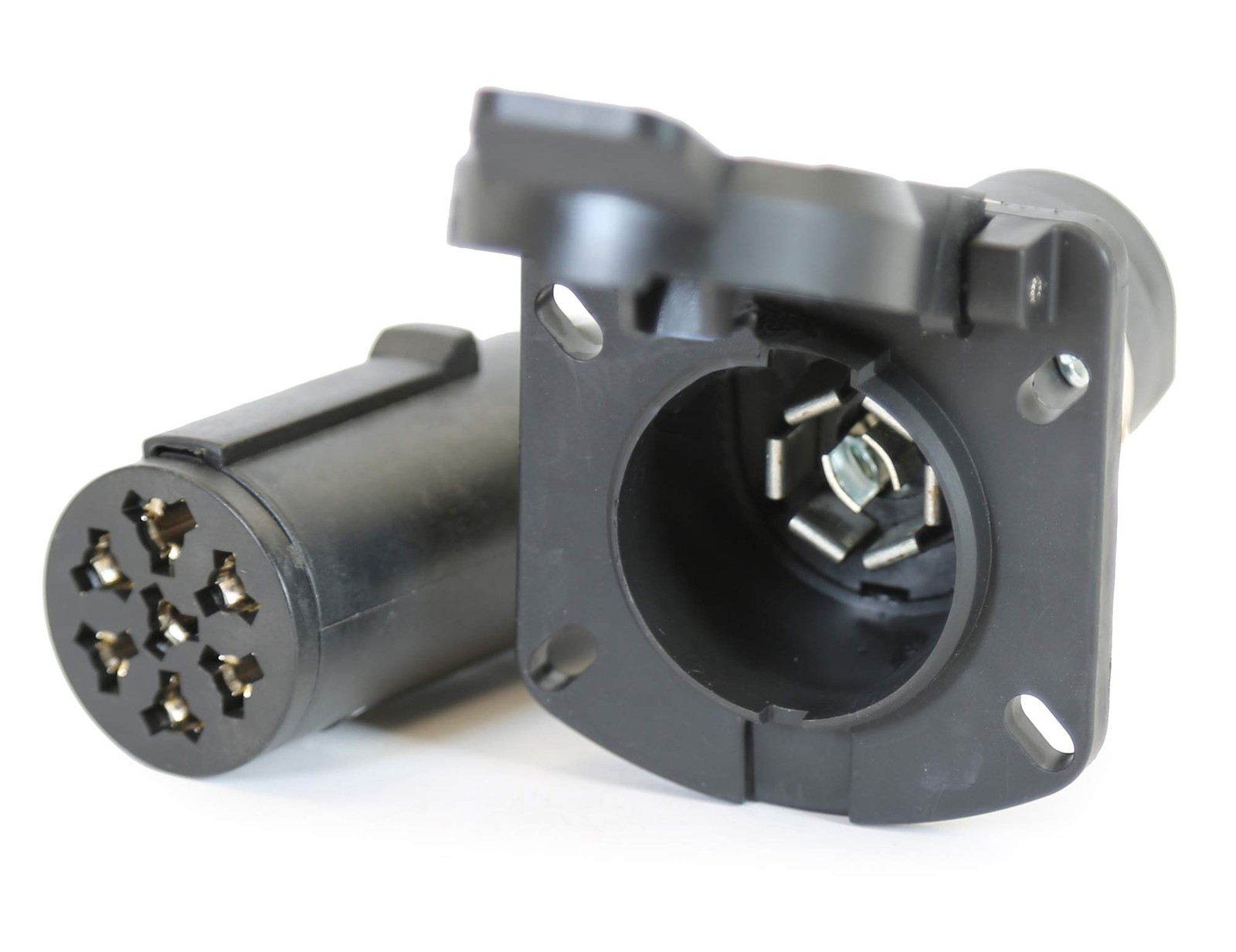 Buyers Products Round Die Cast Zinc Trailer Connector 2 Way Electric Pin