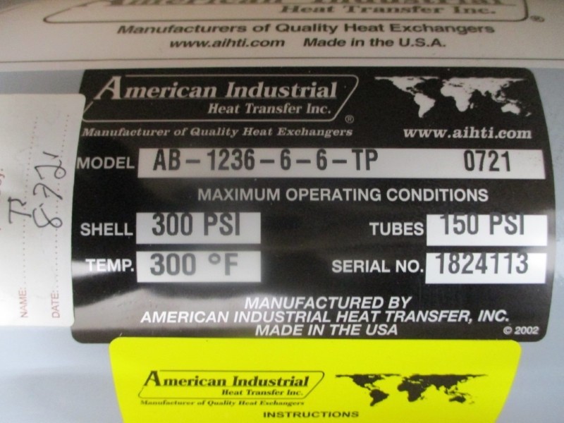 AMERICAN INDUSTRIAL AB-1236-6-6-TP 300PSI 300’F NSMP