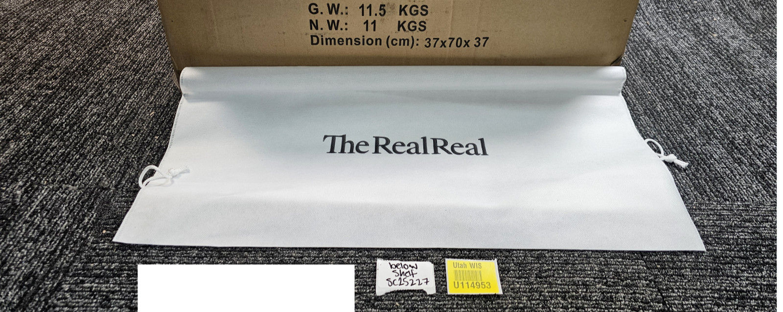 (QTY20) The RealReal Drawstring White Shoe Dust Bag Travel Storage