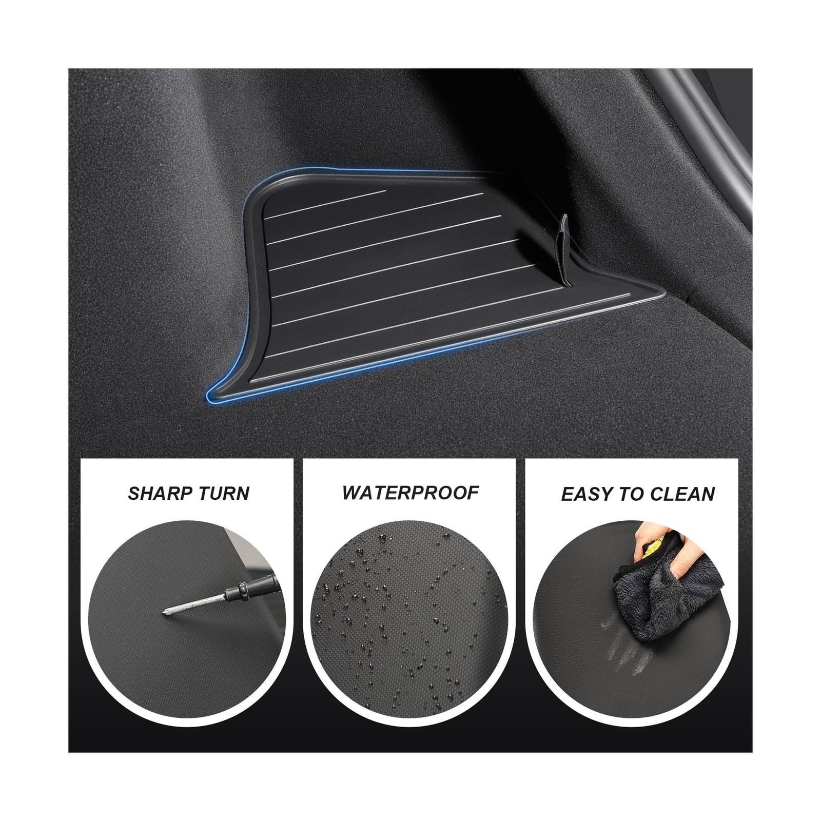 Trunk Storage Bin for Model Y Juniper Rear Trunk Organizer Corner Stora…