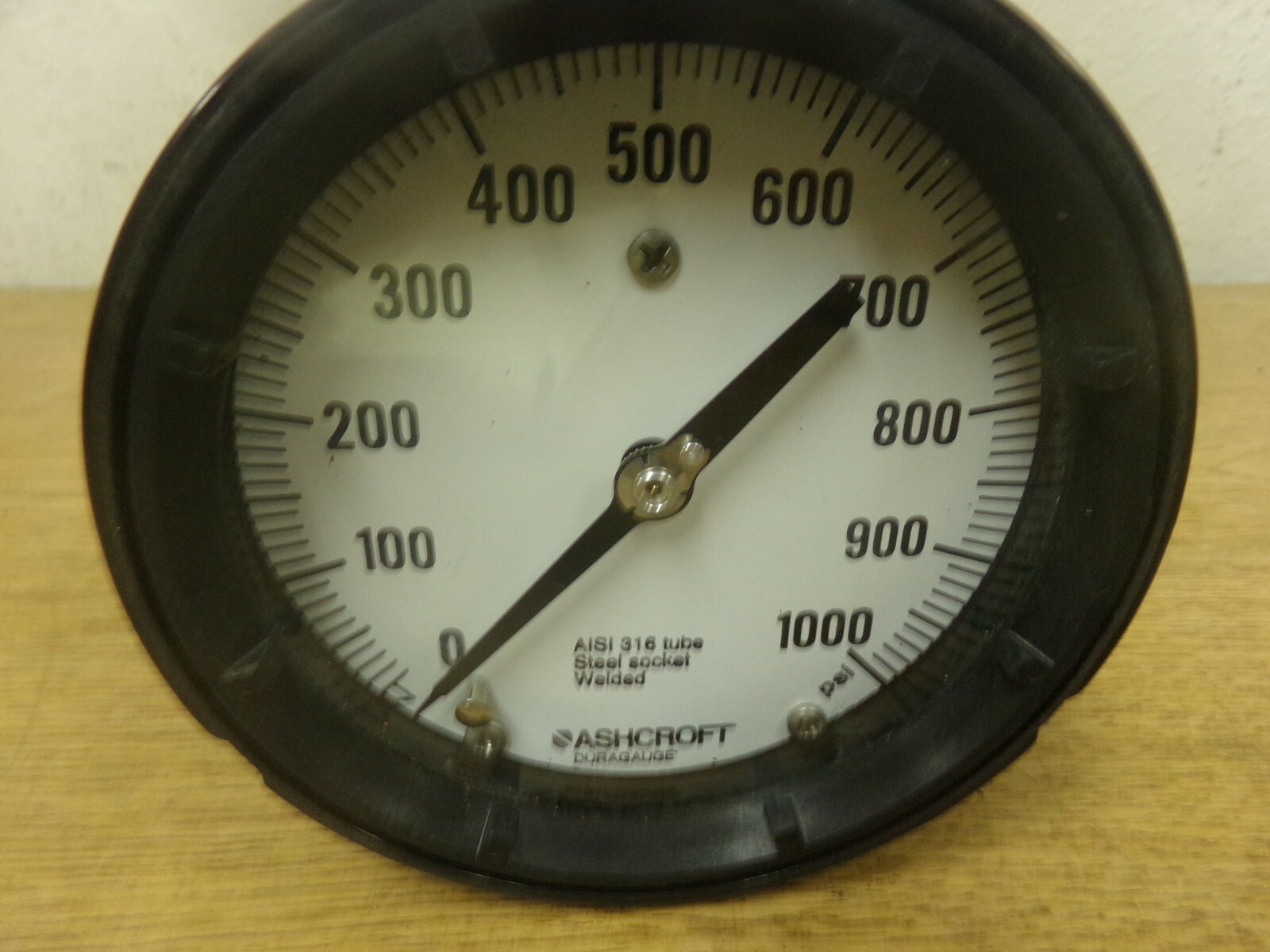 Ashcroft Duragauge Q586 AISI 316 Tube Steel Socket Welded 0-1000 PSI