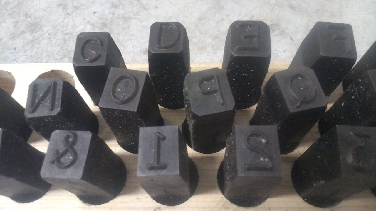 Young Bros. Stamp Works 09363 1/2 In Char H Heavy Duty Letter/Number Combo Set