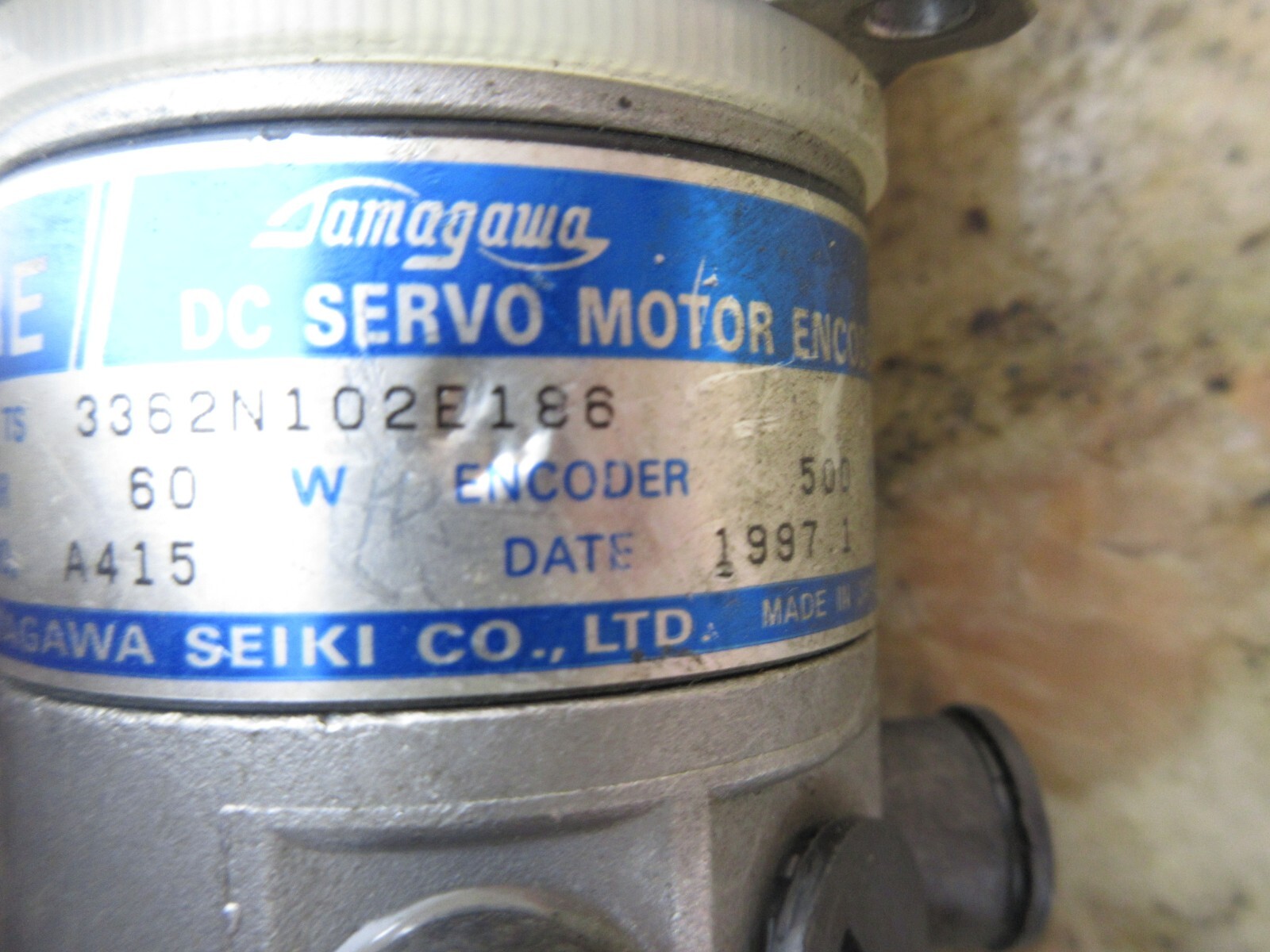 TAMAGAWA DC SERVO MOTOR TYPE TS 3362N102E186 1997 TS3362N102E186 EACH 1