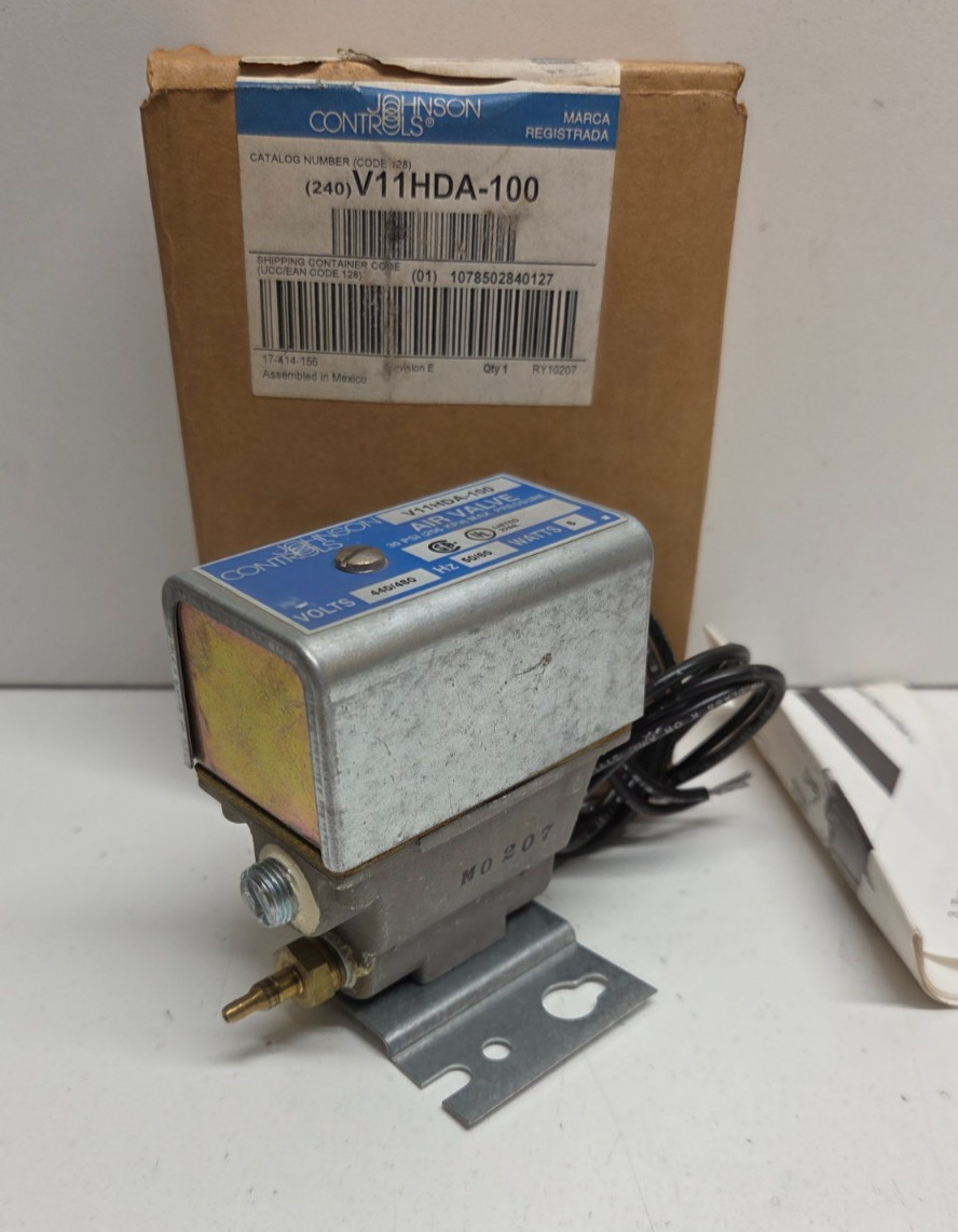 NEW IN BOX! JOHNSON 1/4″ BARB 3-WAY 440/480V SOLENOID VALVE V11HDA-100