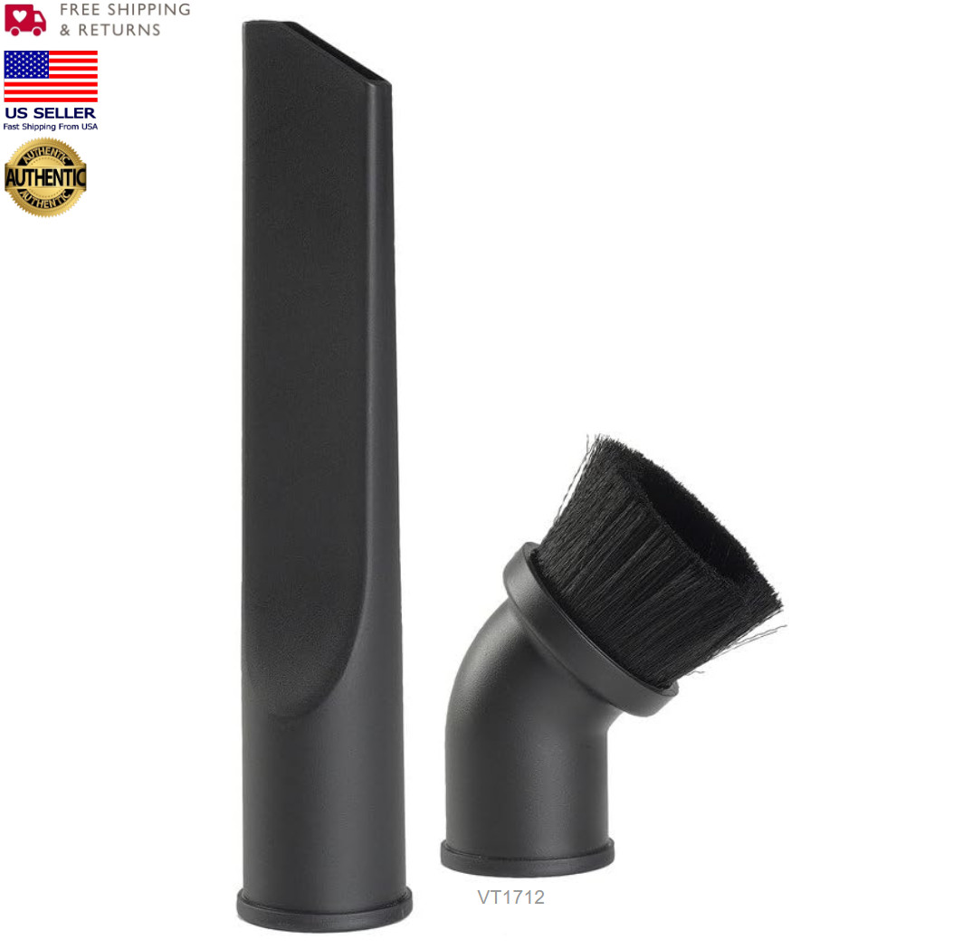 RIDGID VT1712 1-7/8″ Wet/Dry Vac Dusting Brush Crevice Tool Accessory Kit