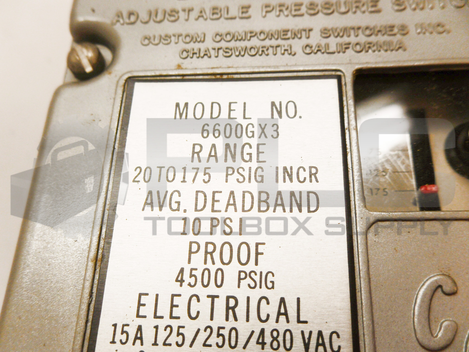 NEW CCS 6600GX3 DUAL SNAP PRESSURE SWITCH