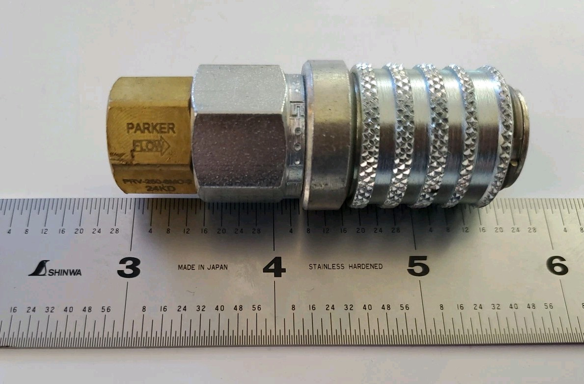 1 NEW PARKER PD STYLE TEST PORT PD260 COUPLER PRV-250-6MO-2 FREE SHIPPING