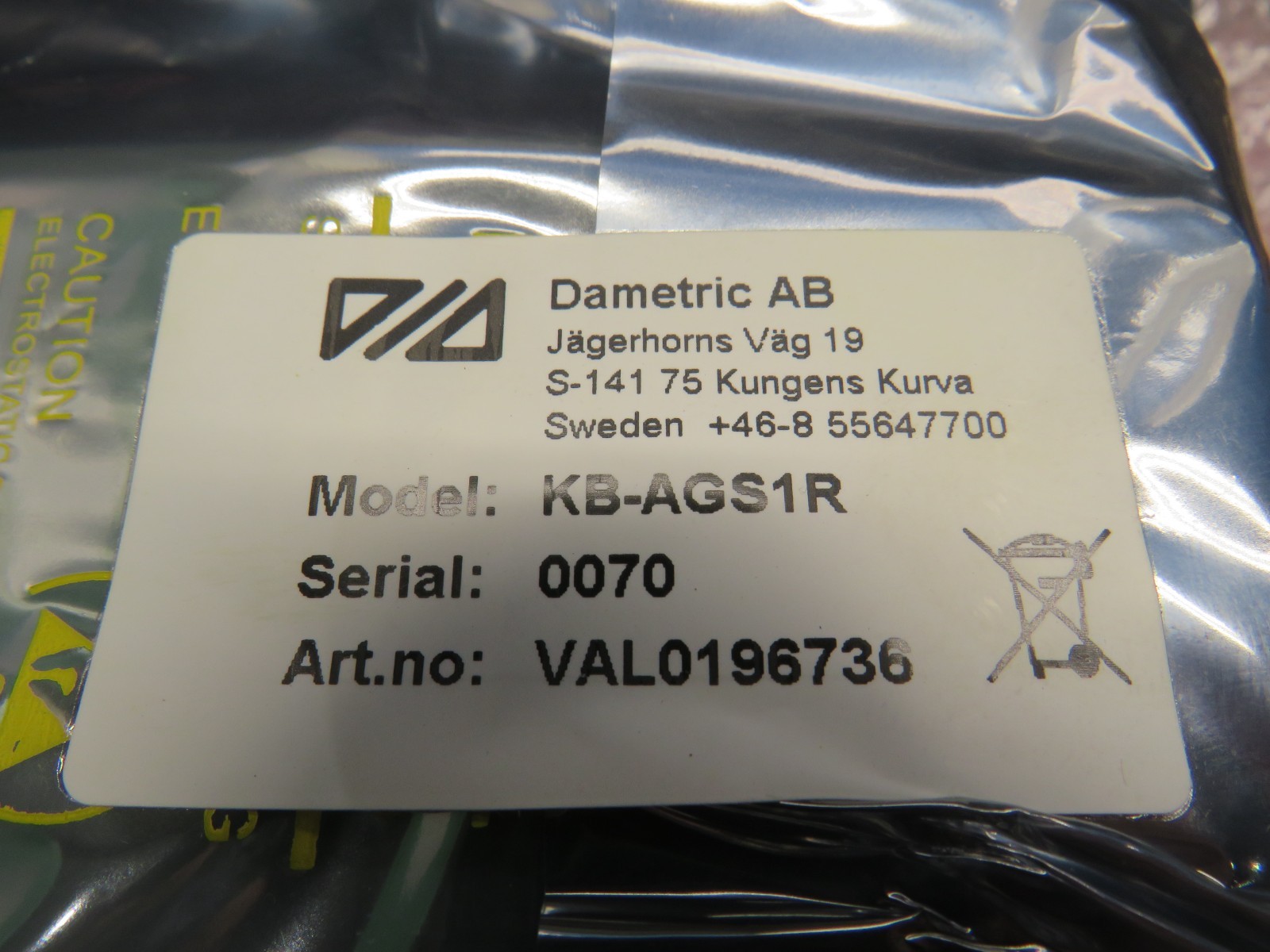 Dametric AB KB-AGS1R Metso VAL0196736