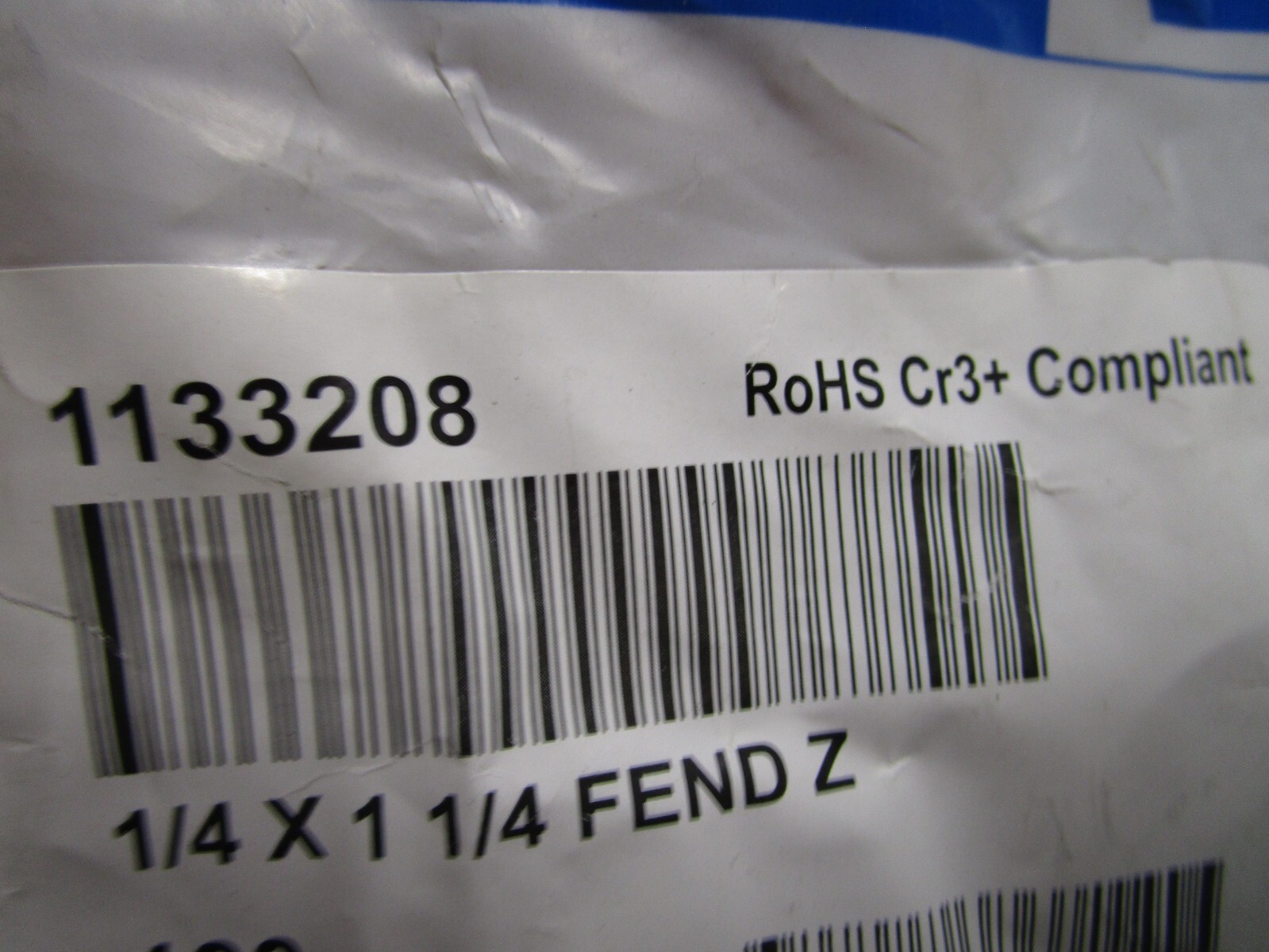 1/4″ x 1.250″ OD Low Carbon Zinc Finish Steel Fender Washer QTY 200