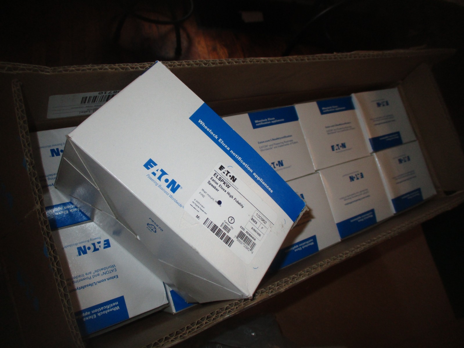 10 pc lot Eaton ELSPKW Wheelock Eluxa LED High Fidelity Wall Speaker FIRE 24V