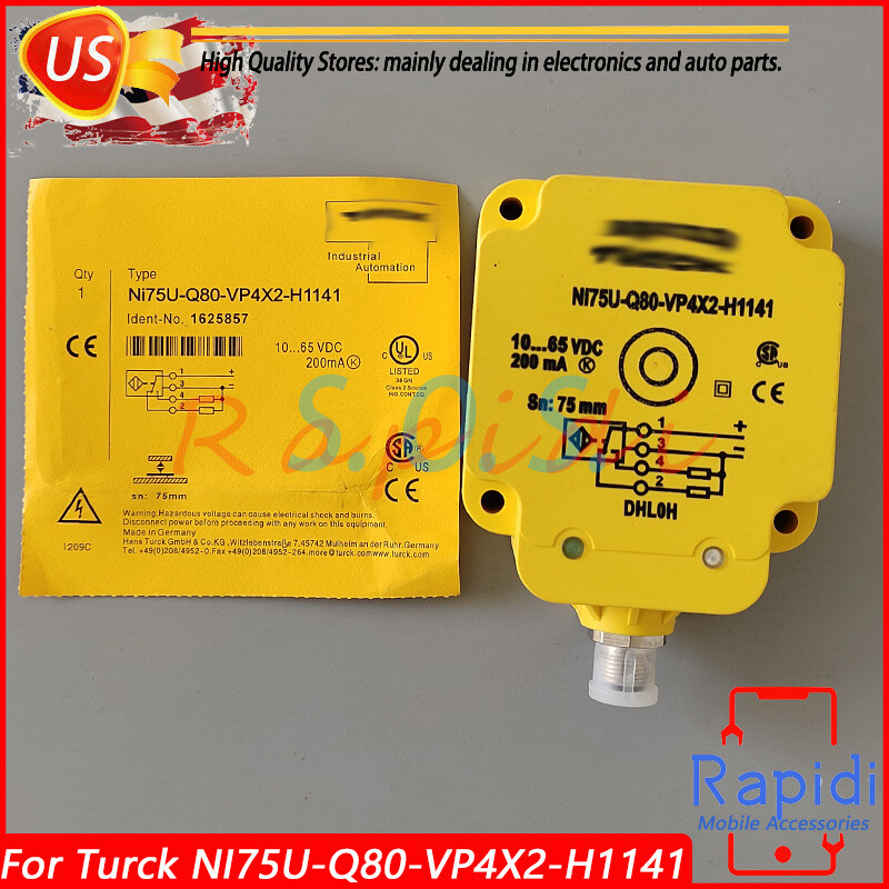 For Turck NI75U-Q80-VP4X2-H1141 NI75UQ80VP4X2H1141 Proximity Sensor Switch 75mm