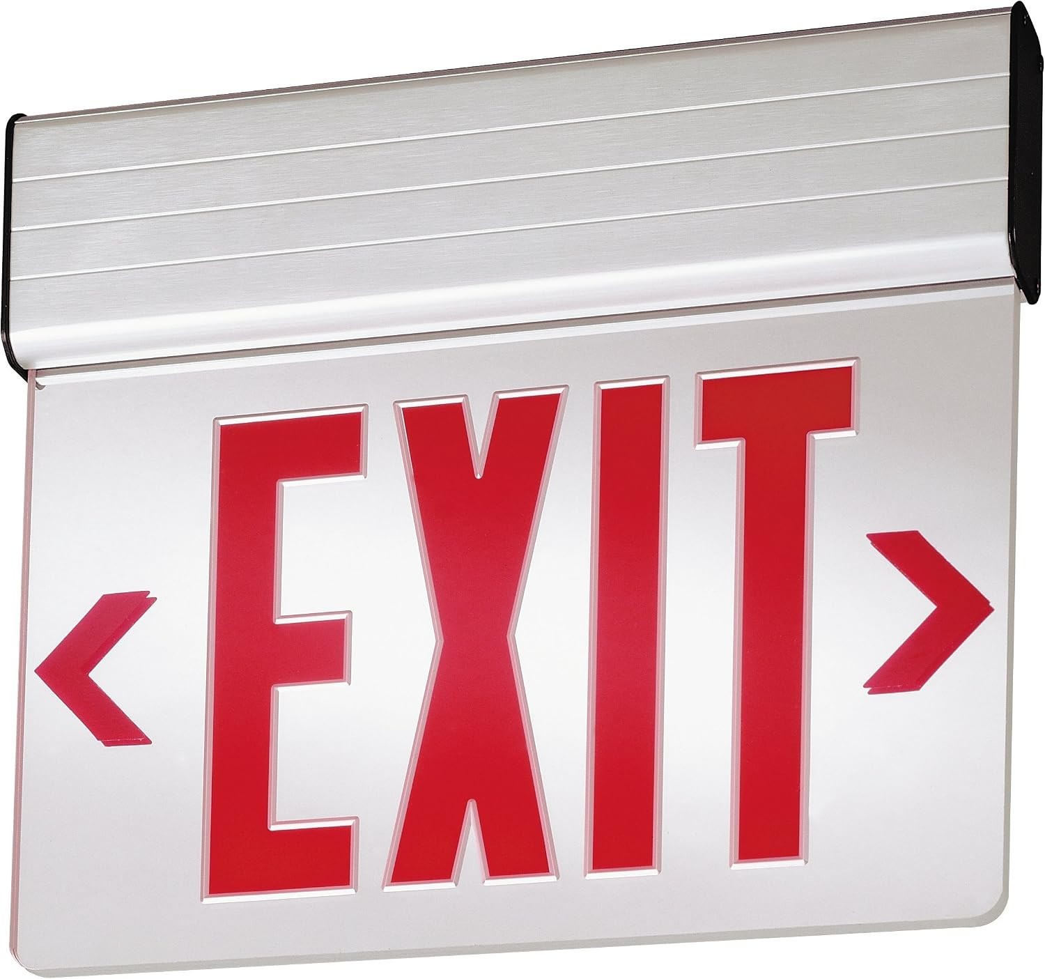 New Lithonia EDG W 1 R EL M6 Red Exit Sign 120/277 Edge Lit Emergency Light