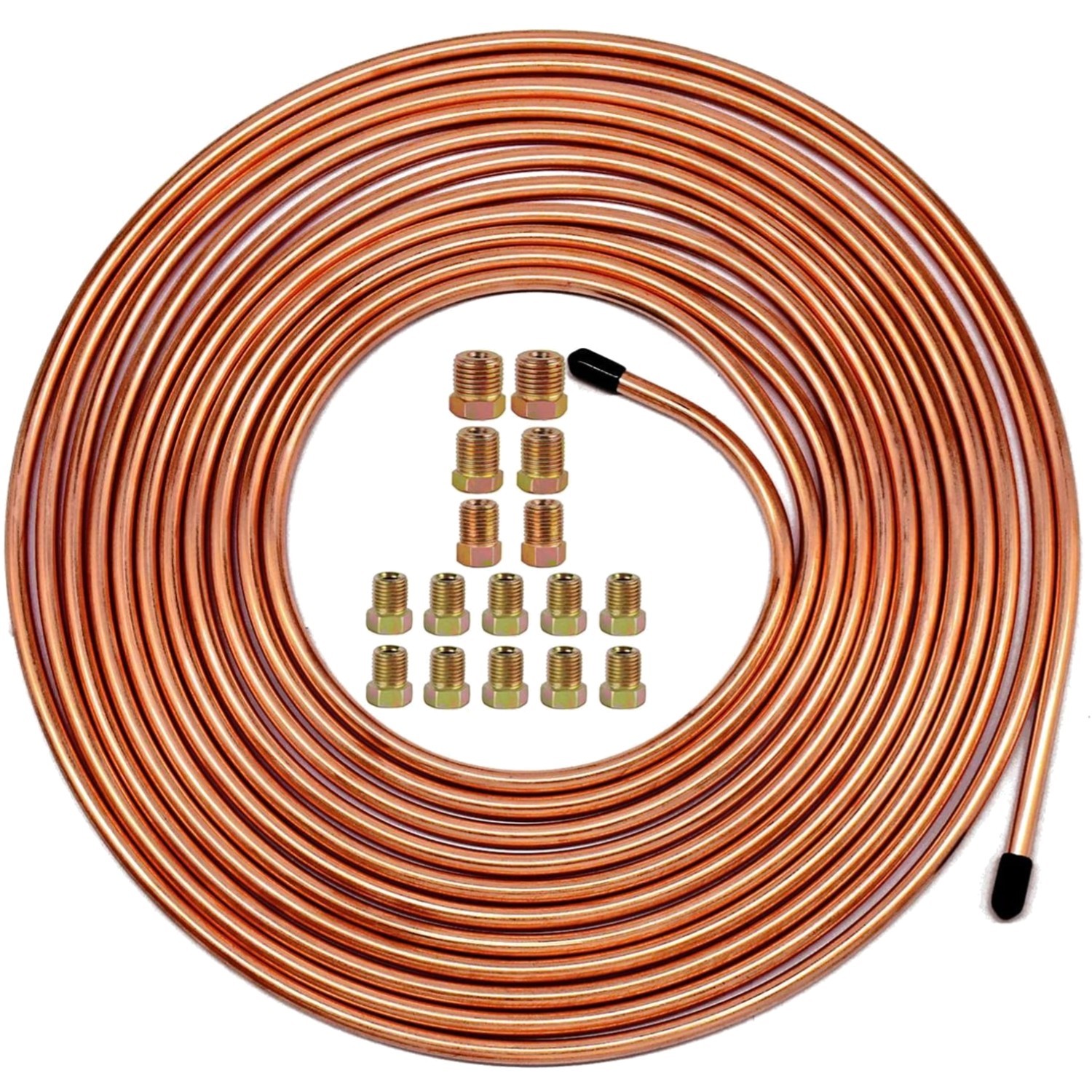 Upgraded Brake Line Tubing Kit – 25 Ft. of , Roll 25 ft 3/16″ Includes 16 Fit…