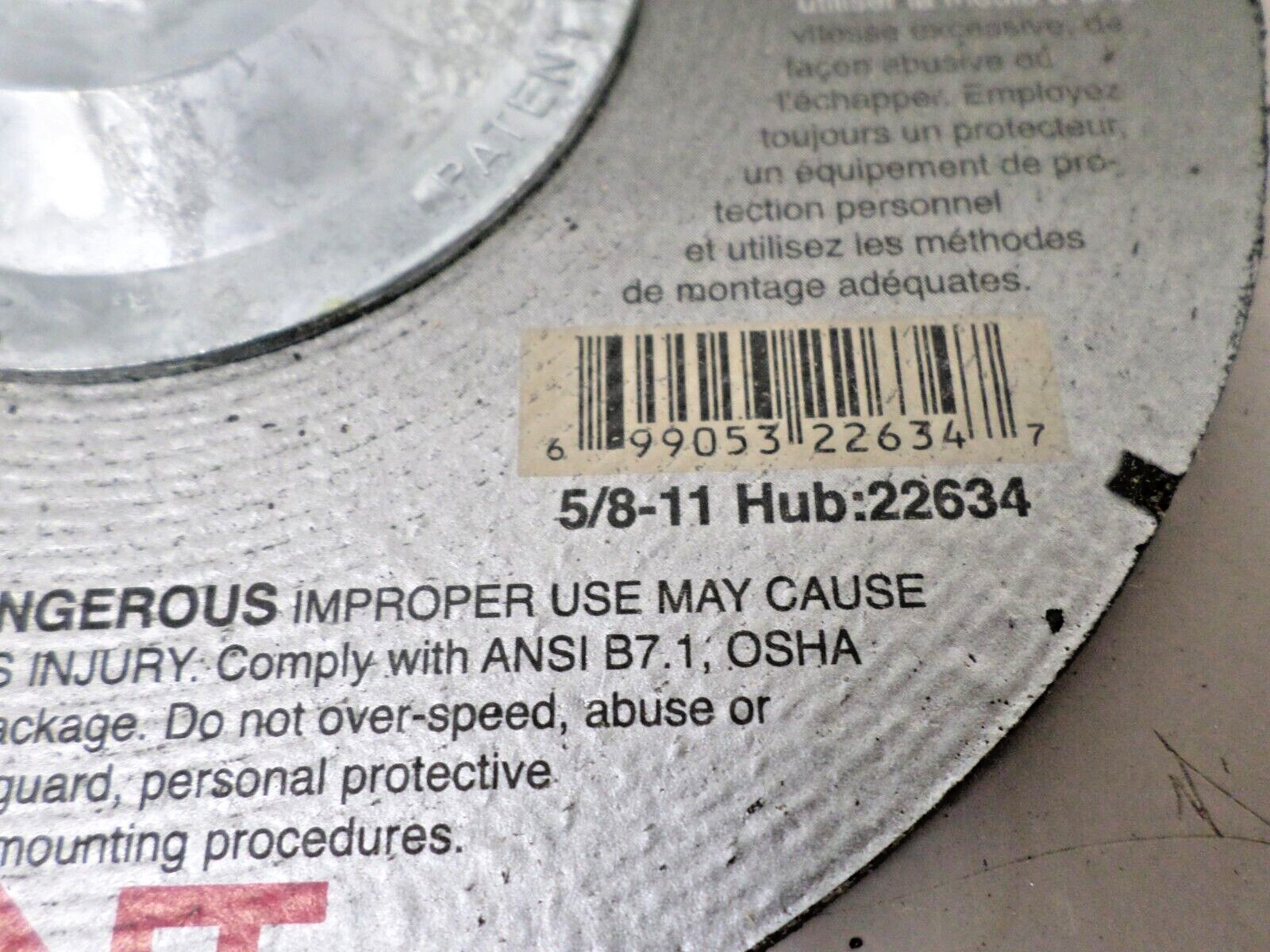 Lot of 2 – SAIT 22634 Z24R-BF 7 x 1/8 Type 27 Depressed Center Grinding Wheels