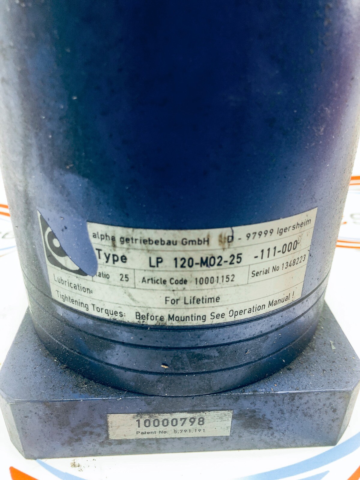 ALPHA GETRIEBEBAU LP 120-M02-25-111-000 GEARHEAD GEAR REDUCER PLANETARY 25:1