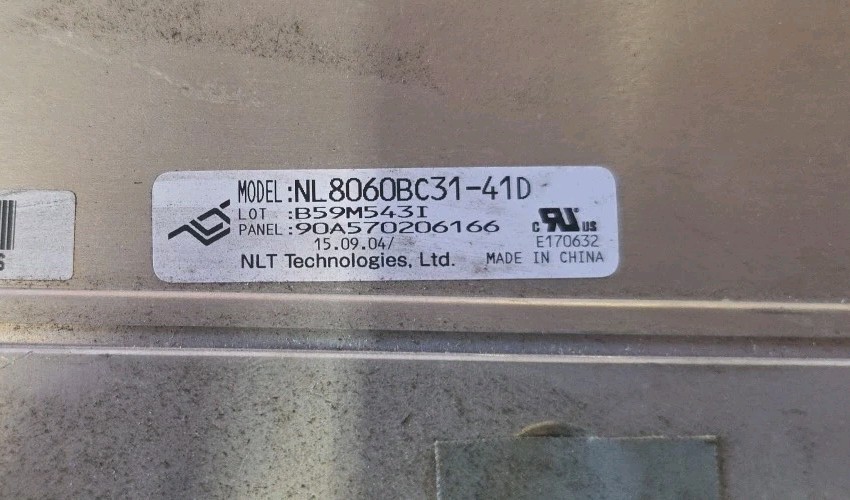 NLT/NEC Technologies Display Panel NL8060BC31-41D