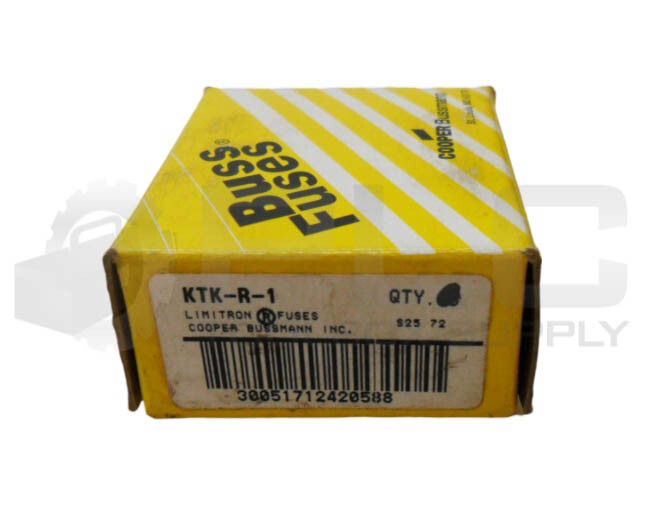 NEW BOX OF 6 BUSSMANN KTK-R-1 LIMITRON FUSE 1A 600VAC