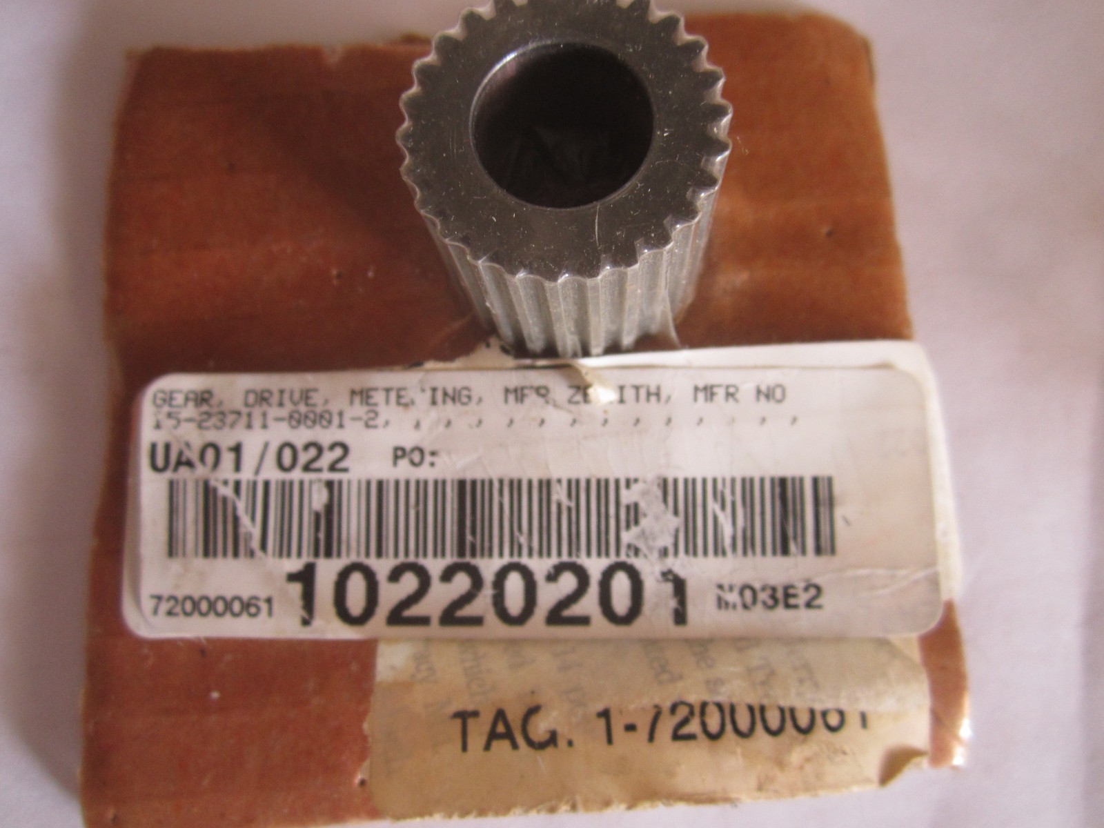 Zenith Pump, Drive Metering Gear, 15 -23711-0001-2 NEW Sealed Package