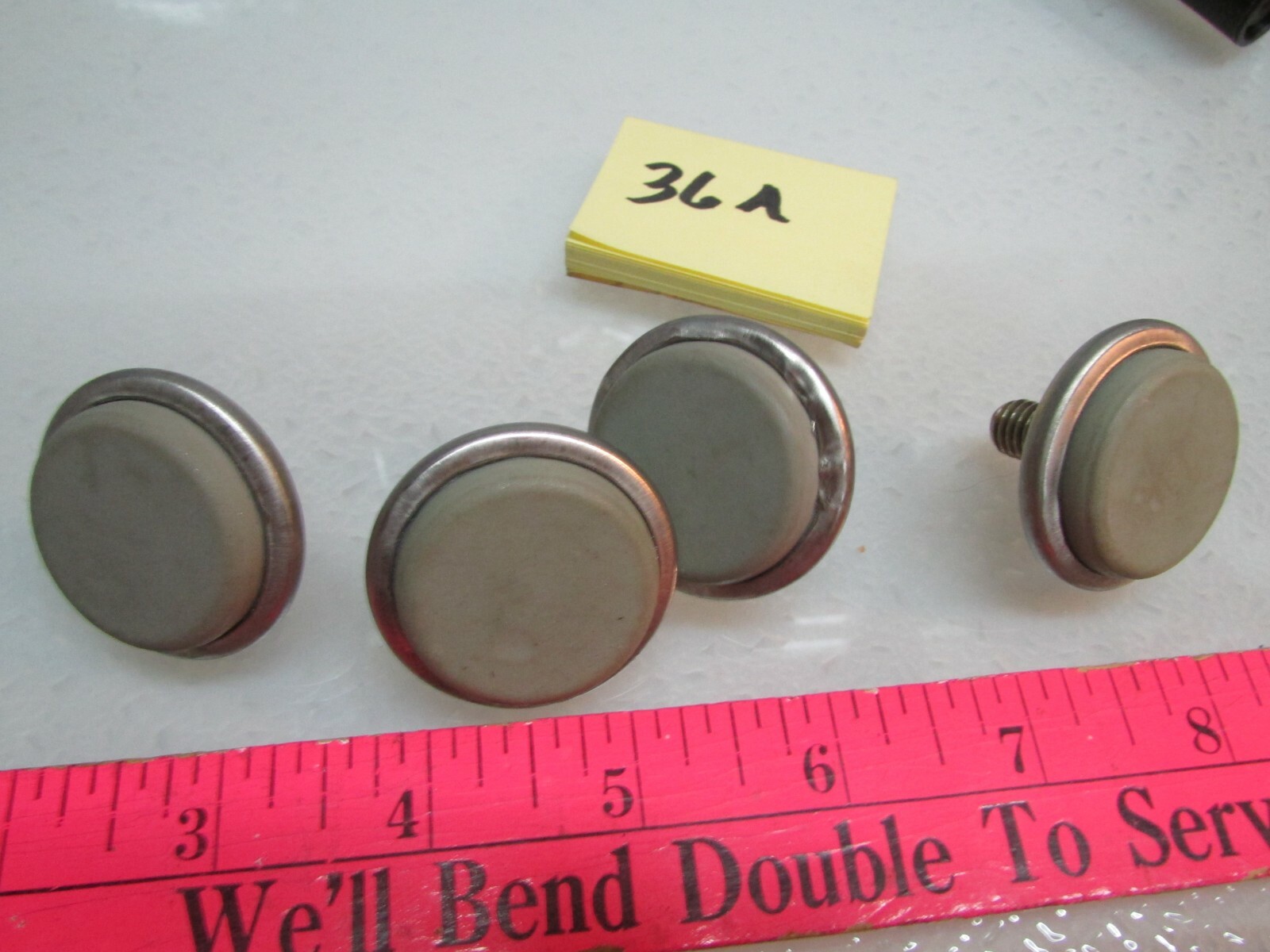 Lot of 4 Leveling Foot Threaded Glide Feet 3/8-16 Leveler Adjustable