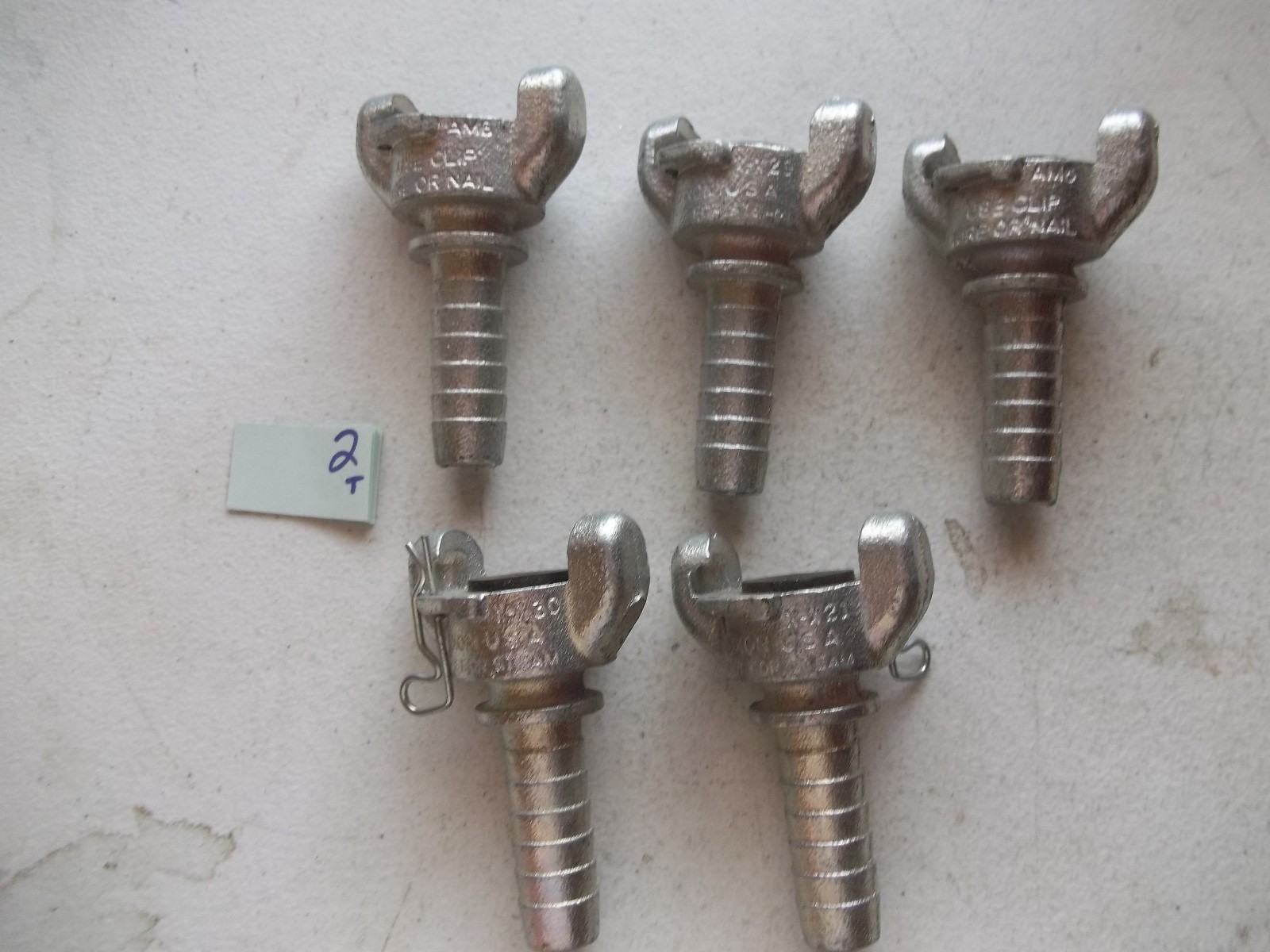LOT OF 5 NEW NO BOX DIXON MLLEABLE IRON HOSE END SHANK X-X21 (139-2)