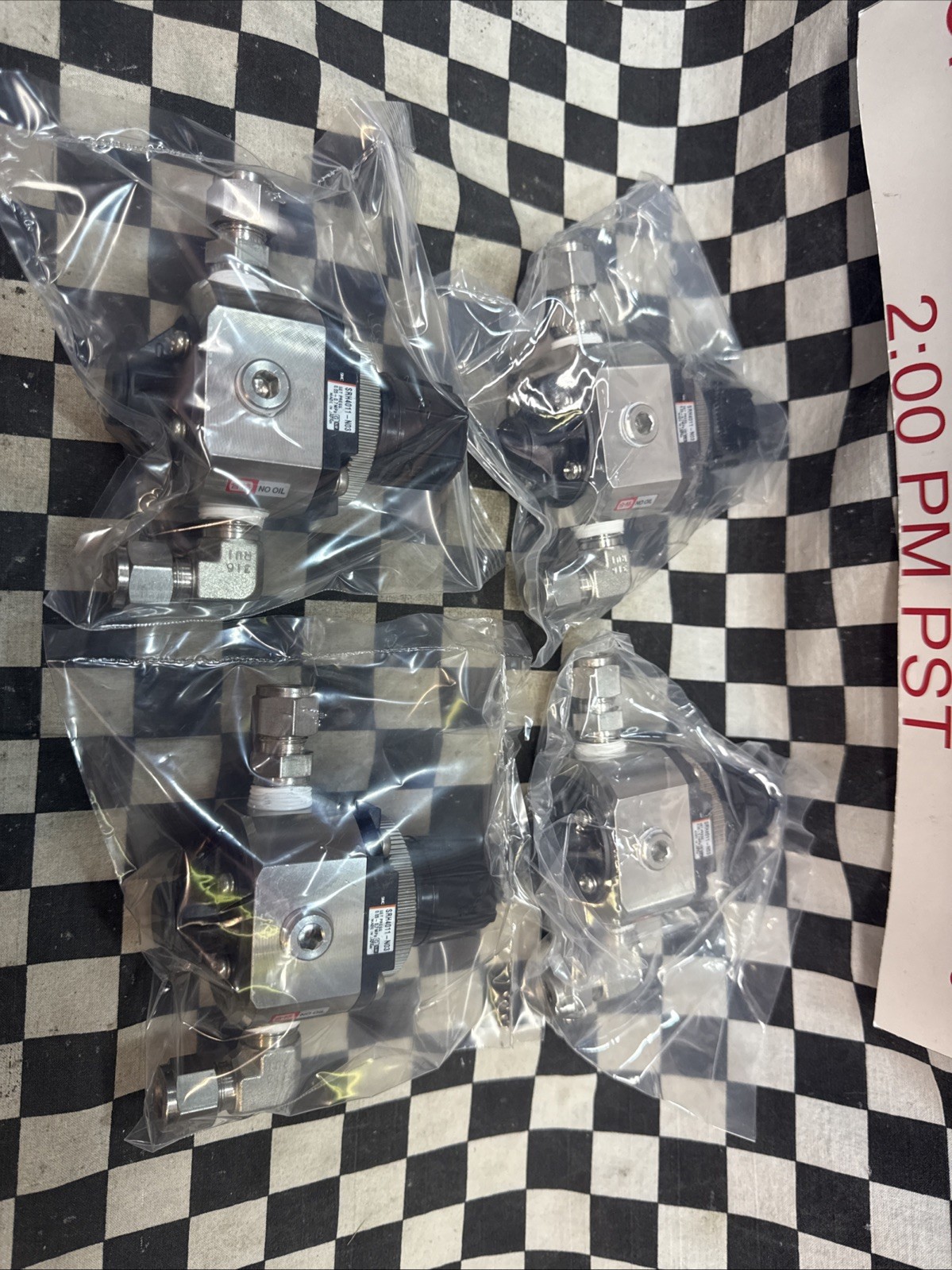 SMC Regulator SRH4011-N03, with SWAGELOK SS-600-2-6 / SS-600-1-6, LOT OF 4 SETS