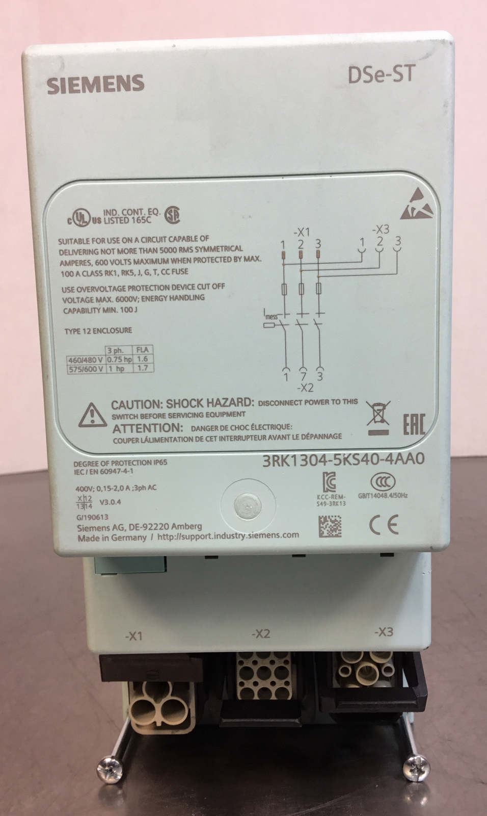 Siemens 3RK1304-5KS40-4AA0 Direct Starter Loc.4A