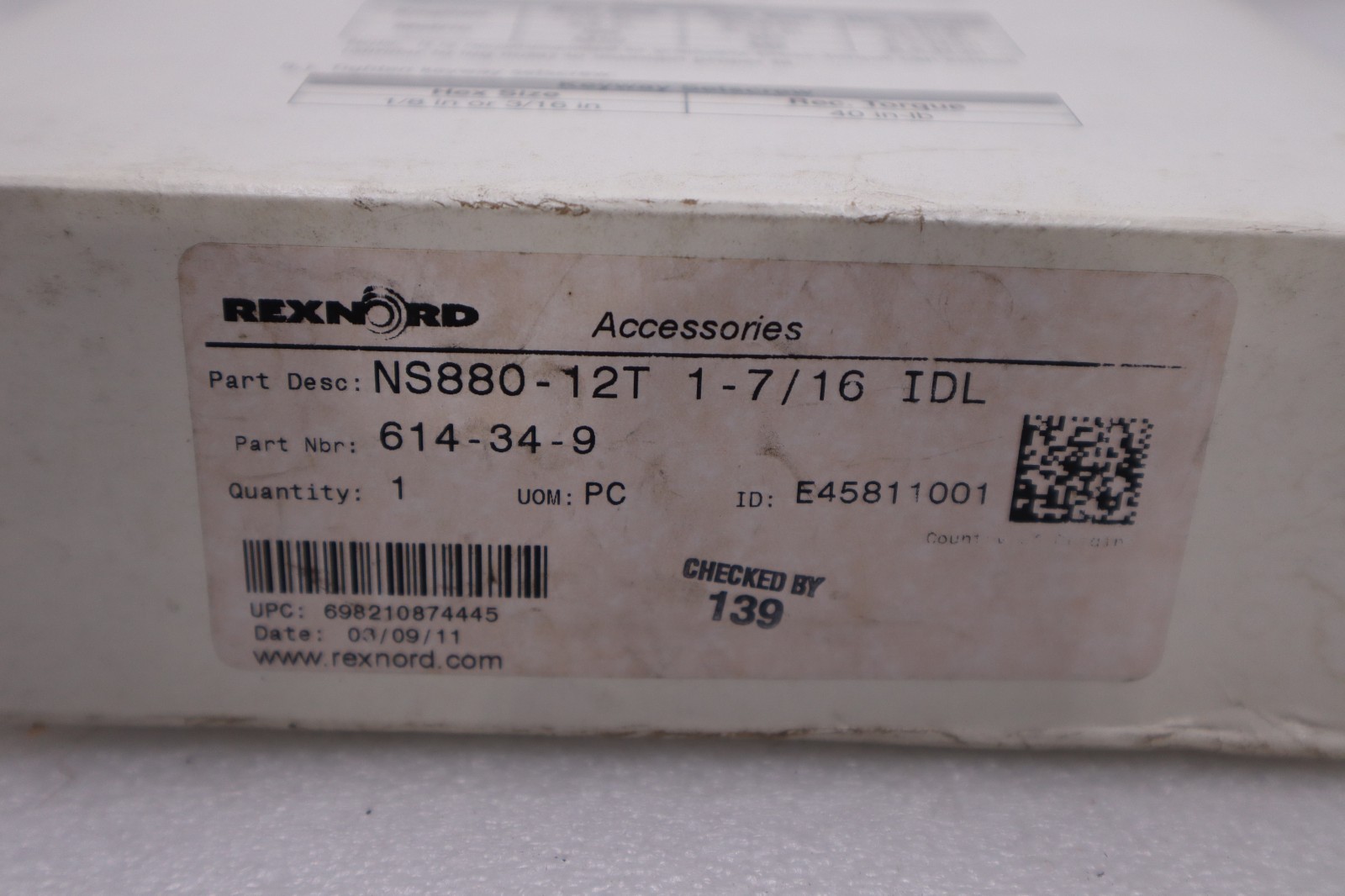 NEW REXNORD NS880-12T 1-7/16 IDL SPROCKET STOCK H1562