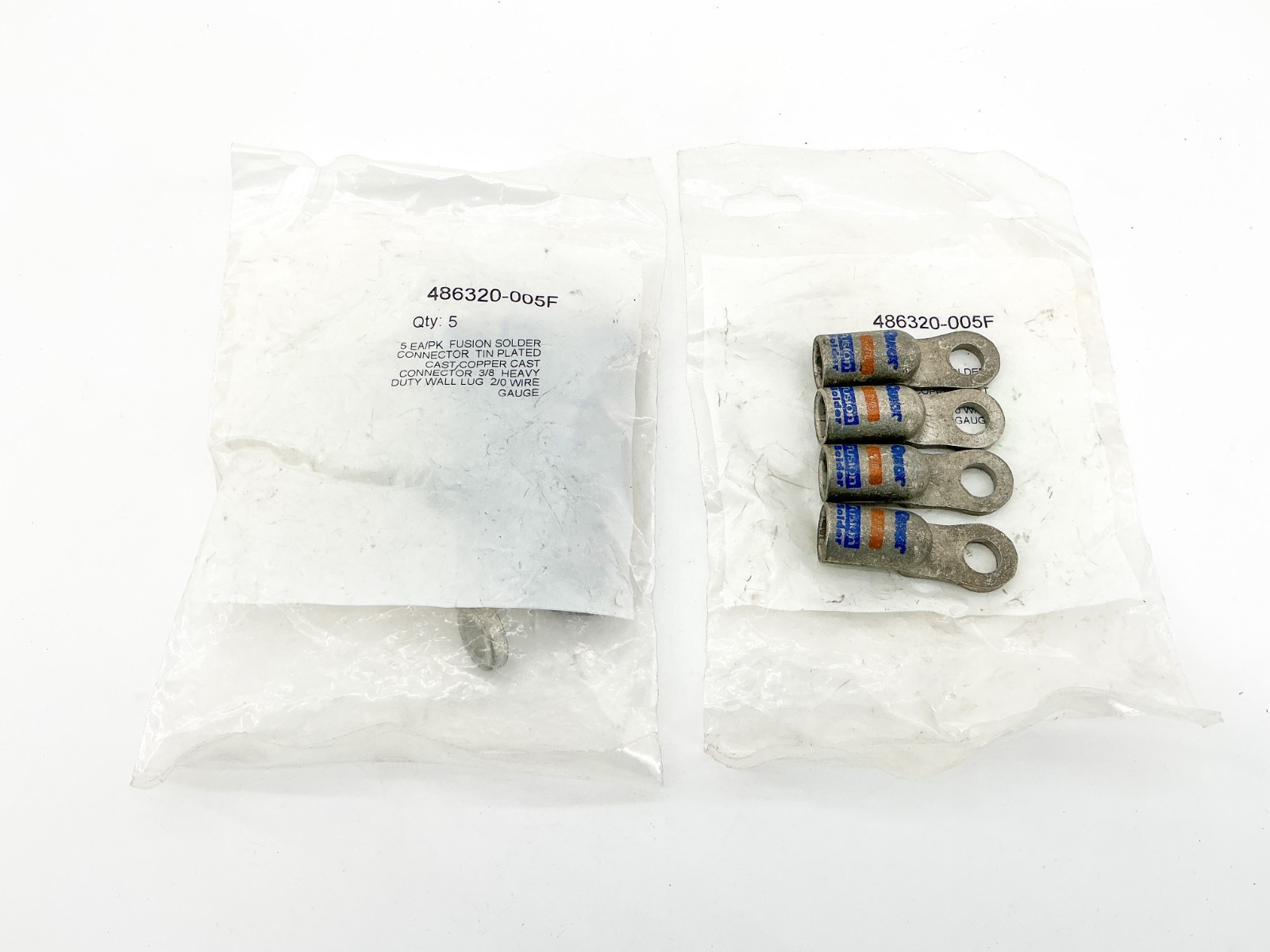 New Lot of 9 Quick Cable 486320-005F Fusion Solder Connector Lug 2/0 3/8″