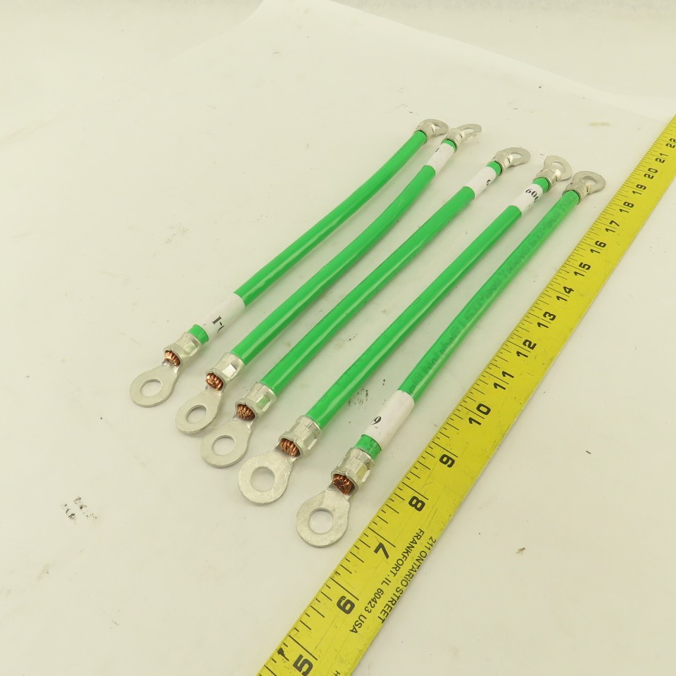 1/0 AWG Stranded Copper Wire Industrial Ground Heavy Duty System 12″ Lot of 5