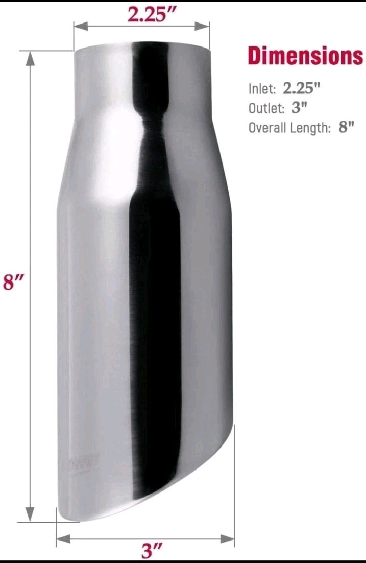 Upower Stainless Steel Exhaust Tips 8in