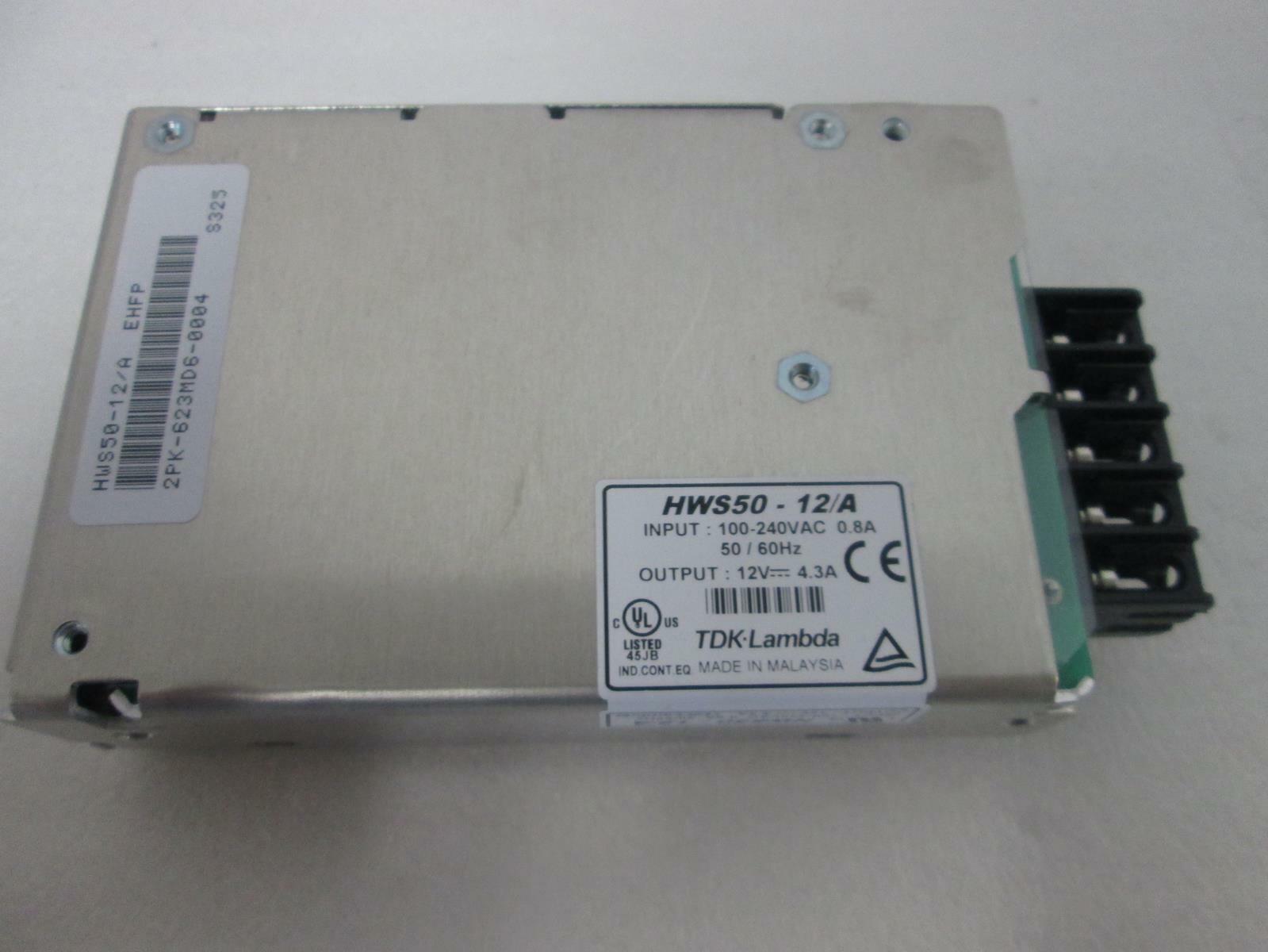 DENSEI-LAMBDA HWS15-150/A POWER SUPPLY 12V 4.3A 240VAC 60Hz