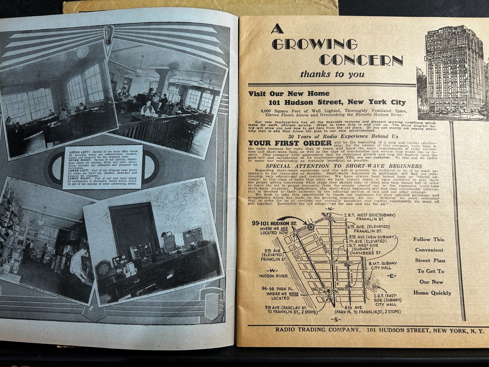 Radio Trading Co Vintage 1934 Catalog Short Wave Treatise Radio Parts Speakers+
