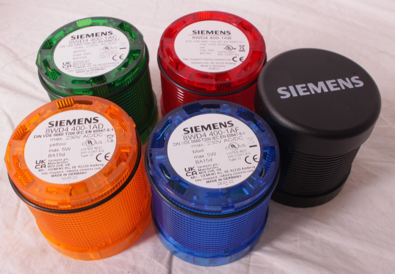 Siemens signaling column, stack lights & horn 8WD4 420-0FA 1AB/1AC/1AF/1AD